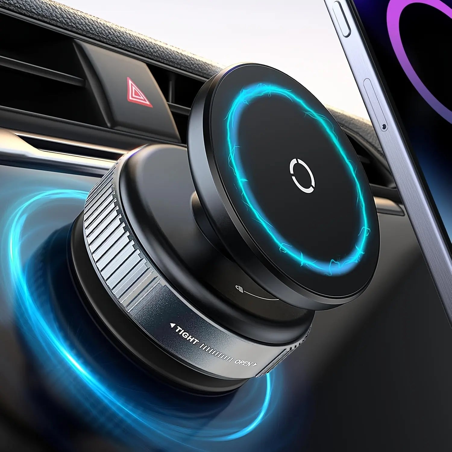 360° Rotating Magnetic Phone Holder, Cellphone Mount, Smartphone Holders, Portable Car Suction Cup Mount, Compatible with All Smartphones, for Home, Car, Office, Secure for Navigation, Calls, Videos & Charging, Daily Use and Travel